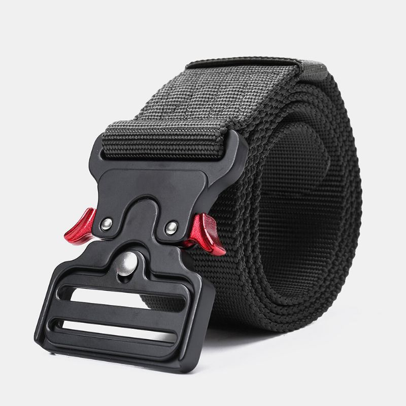 125 cm 4.8 cm Nylon Taille Vrijetijdsriemen Zinklegering Tactische Riem Snelsluiting Invoegen Gesp