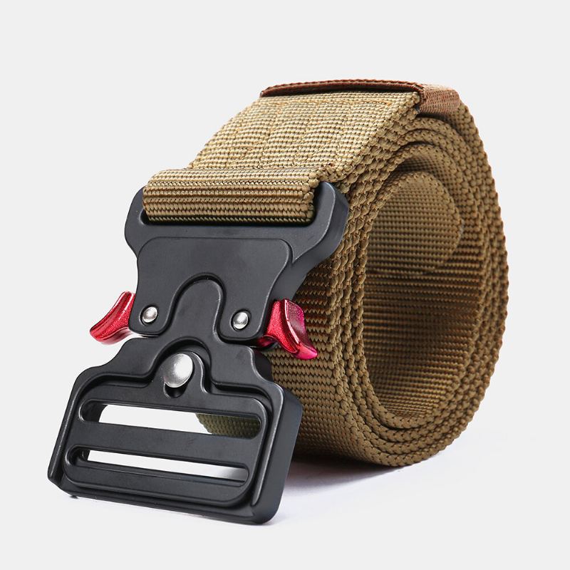 125 cm 4.8 cm Nylon Taille Vrijetijdsriemen Zinklegering Tactische Riem Snelsluiting Invoegen Gesp