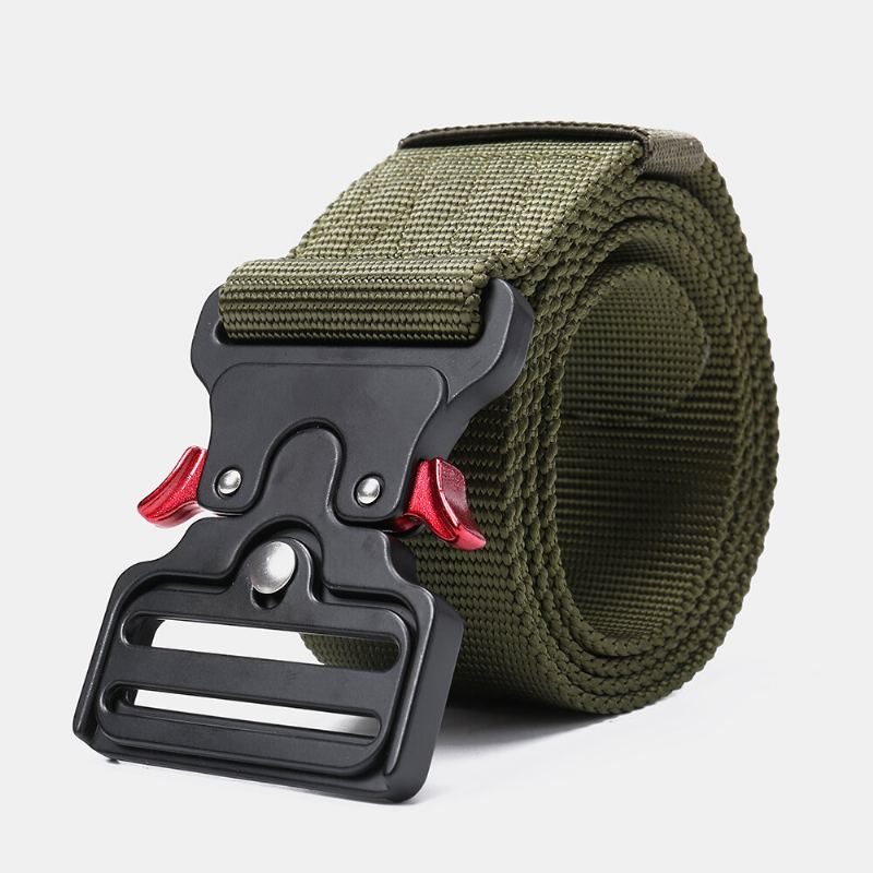 125 cm 4.8 cm Nylon Taille Vrijetijdsriemen Zinklegering Tactische Riem Snelsluiting Invoegen Gesp