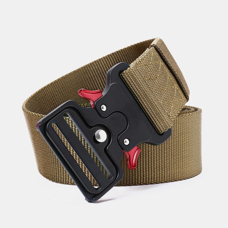 125 cm 4.8 cm Nylon Taille Vrijetijdsriemen Zinklegering Tactische Riem Snelsluiting Invoegen Gesp