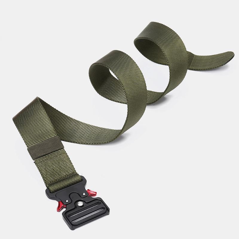 125 cm 4.8 cm Nylon Taille Vrijetijdsriemen Zinklegering Tactische Riem Snelsluiting Invoegen Gesp
