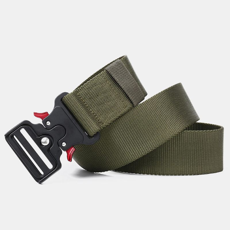 125 cm 4.8 cm Nylon Taille Vrijetijdsriemen Zinklegering Tactische Riem Snelsluiting Invoegen Gesp