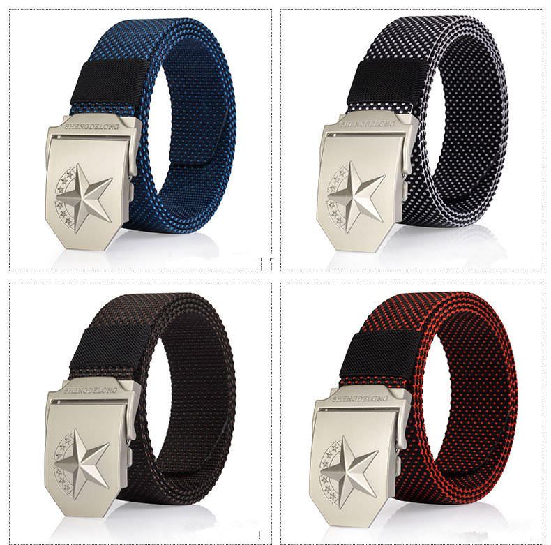 125cm Heren Nylon Gladde Gesp Riem Duurzame Tactische Canvas Broek Strip