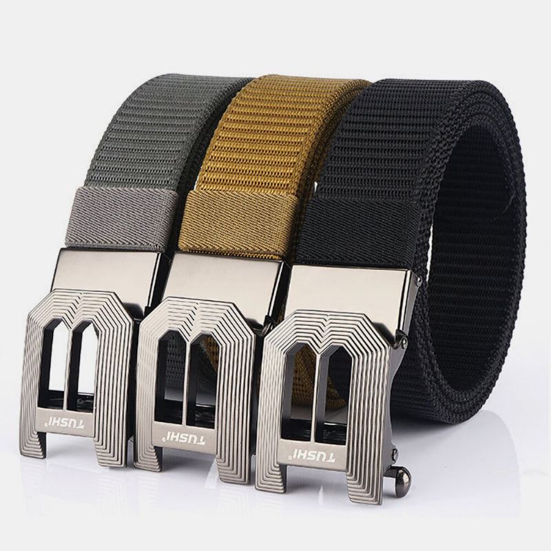 Heren Nylon 120cm Automatische Gesp Casual Jonge All-match Jeans Riem