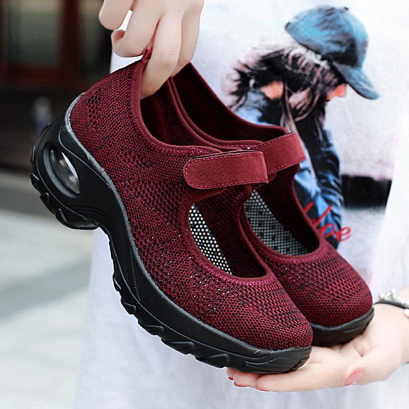 Dames Casual Mesh Hollow Out Platform Sneaker