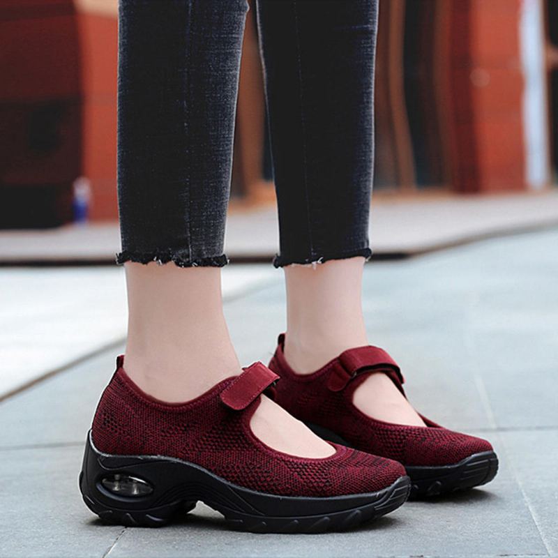 Dames Casual Mesh Hollow Out Platform Sneaker