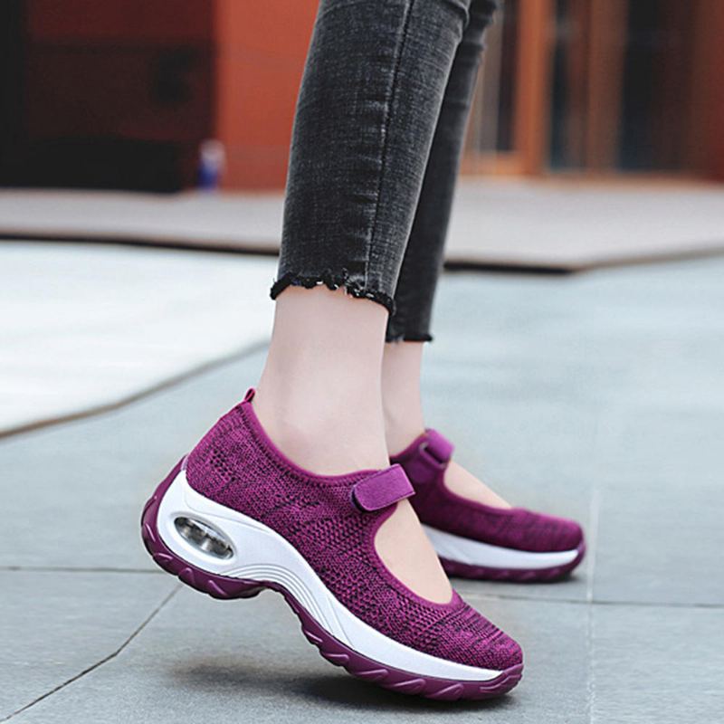 Dames Casual Mesh Hollow Out Platform Sneaker