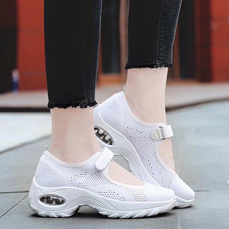 Dames Casual Mesh Hollow Out Platform Sneaker