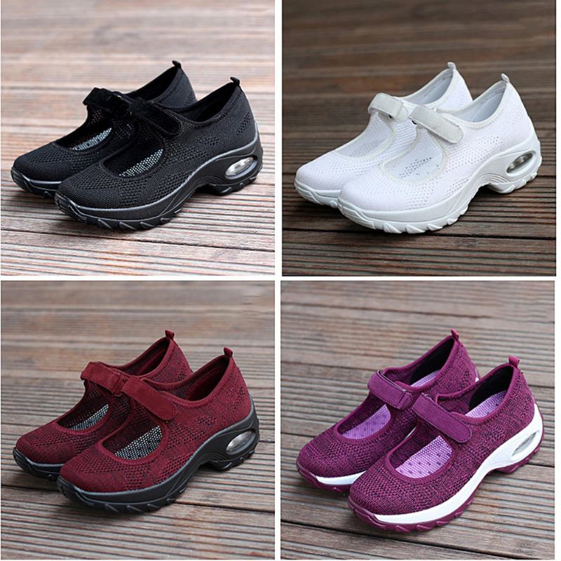 Dames Casual Mesh Hollow Out Platform Sneaker