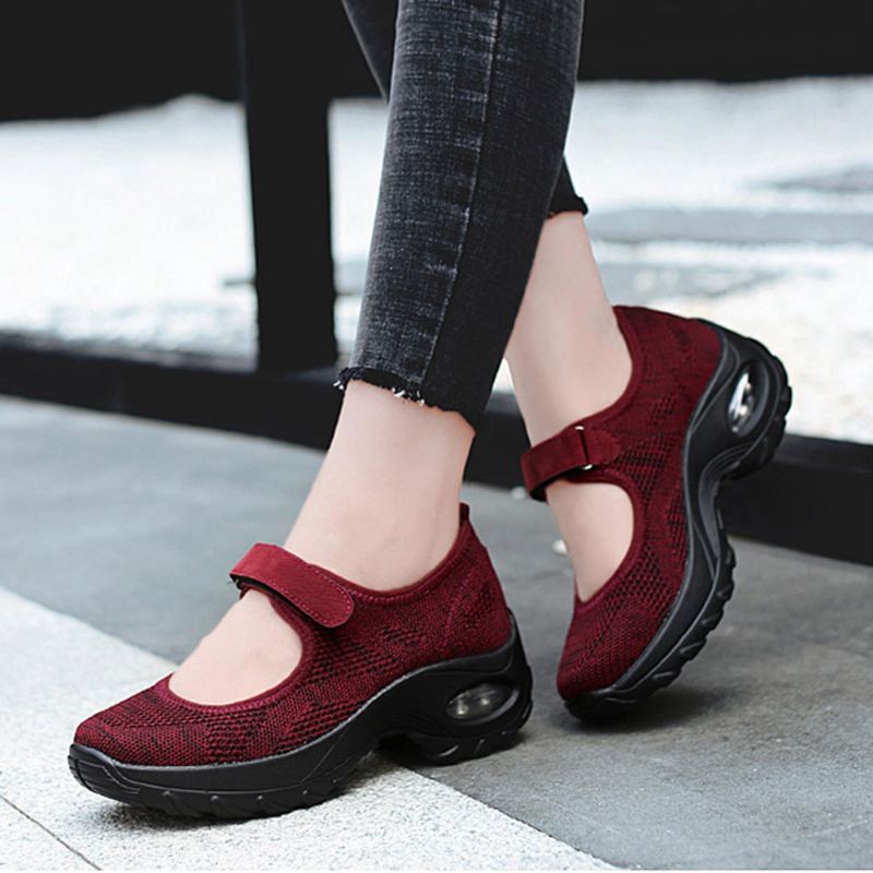Dames Casual Mesh Hollow Out Platform Sneaker