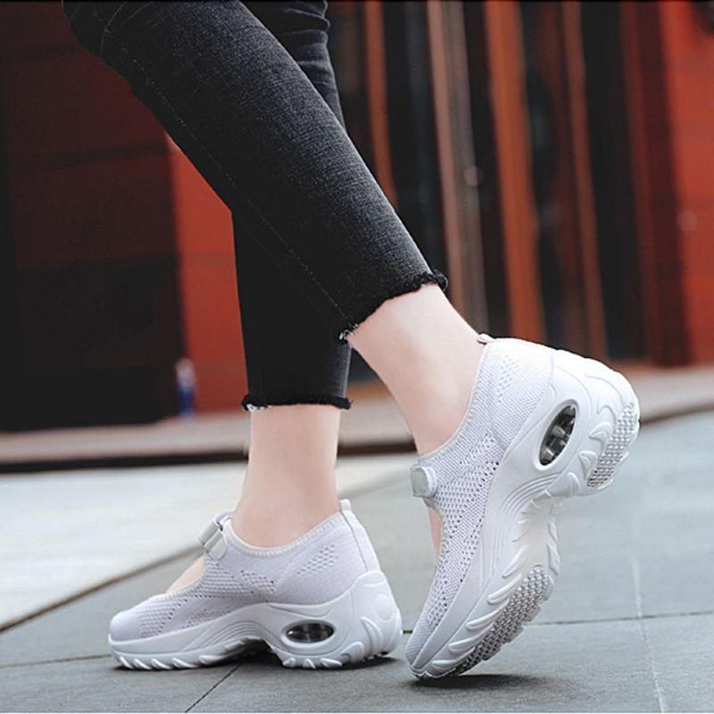 Dames Casual Mesh Hollow Out Platform Sneaker