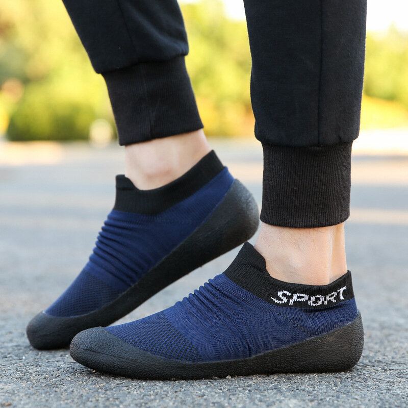 Dames Plus Maat Ademende Zachte Zool Lichtgewicht Slip Op Sportschoenen Sneakers