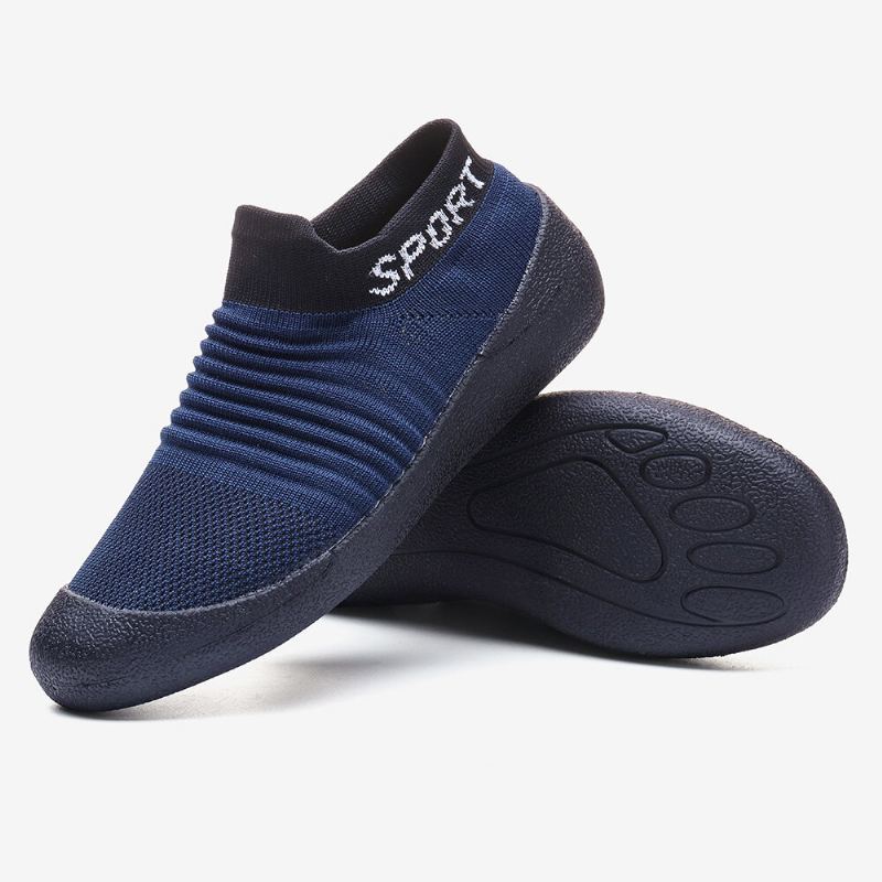 Dames Plus Maat Ademende Zachte Zool Lichtgewicht Slip Op Sportschoenen Sneakers