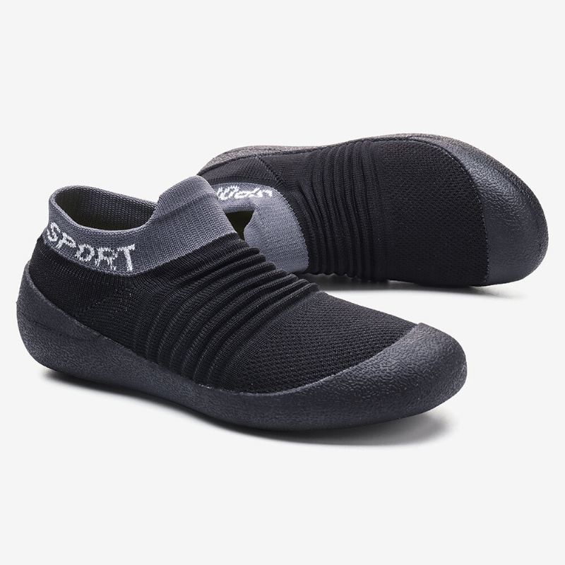 Dames Plus Maat Ademende Zachte Zool Lichtgewicht Slip Op Sportschoenen Sneakers
