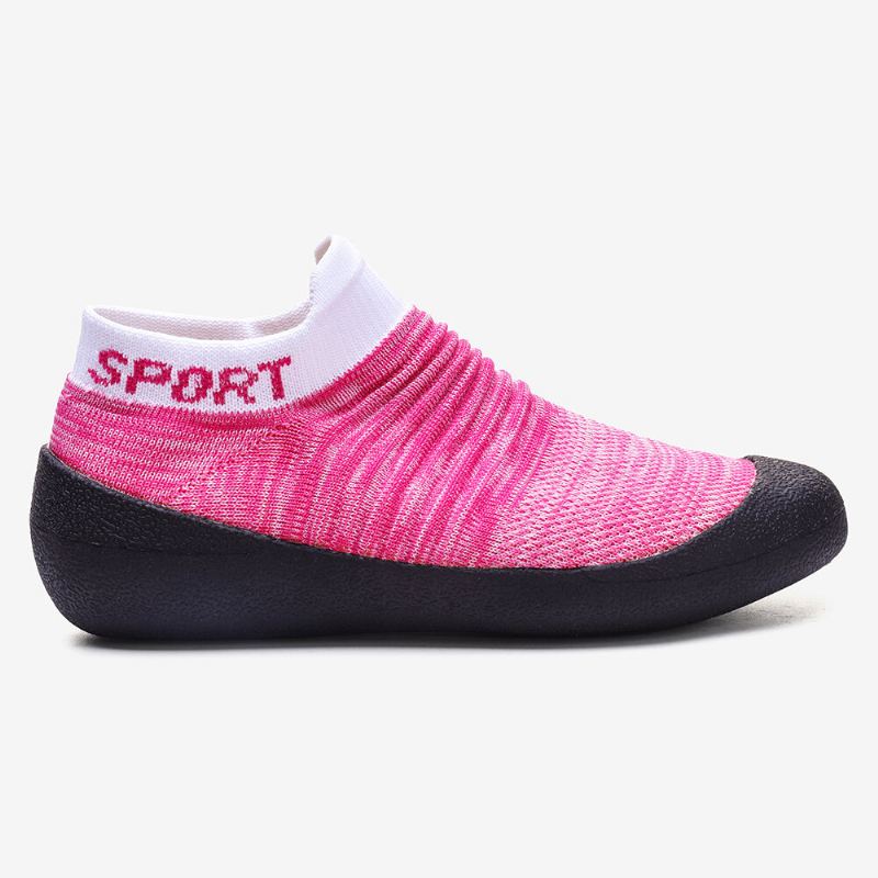 Dames Plus Maat Ademende Zachte Zool Lichtgewicht Slip Op Sportschoenen Sneakers