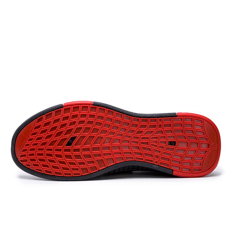Heren Leer Ademende Zachte Zool Non Slip Lace Up Comfy Casual Sportschoenen