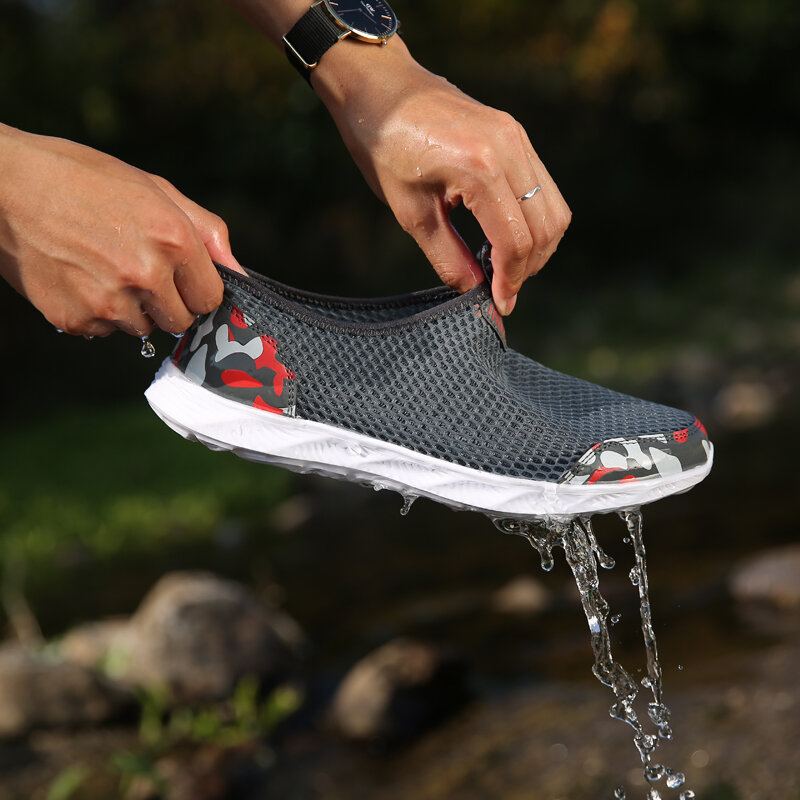 Heren Mesh Ademend Antislip Lichtgewicht Comfy Sport Casual Outdoor Schoenen