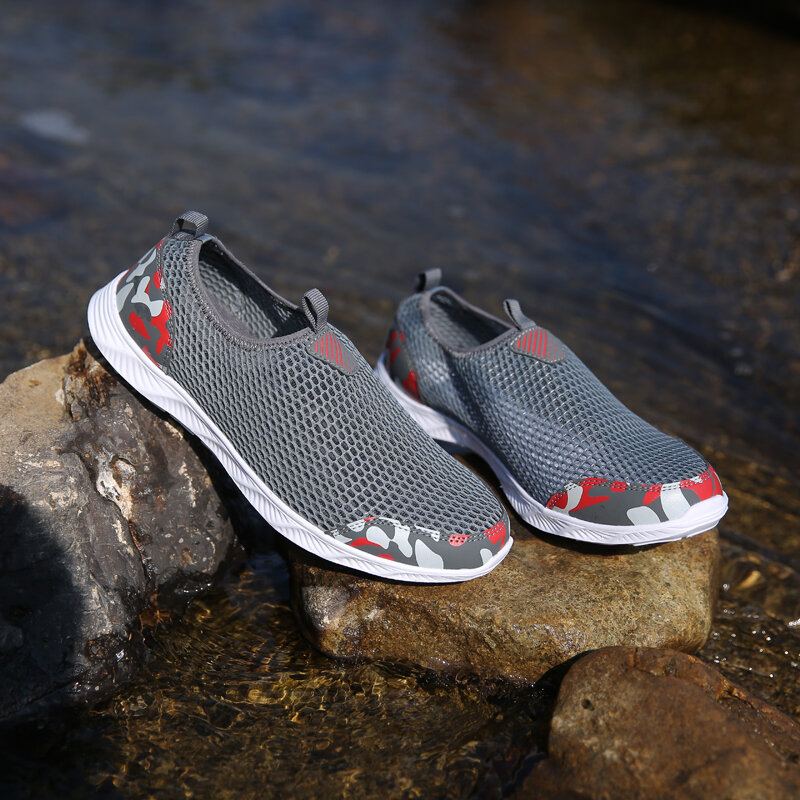 Heren Mesh Ademend Antislip Lichtgewicht Comfy Sport Casual Outdoor Schoenen