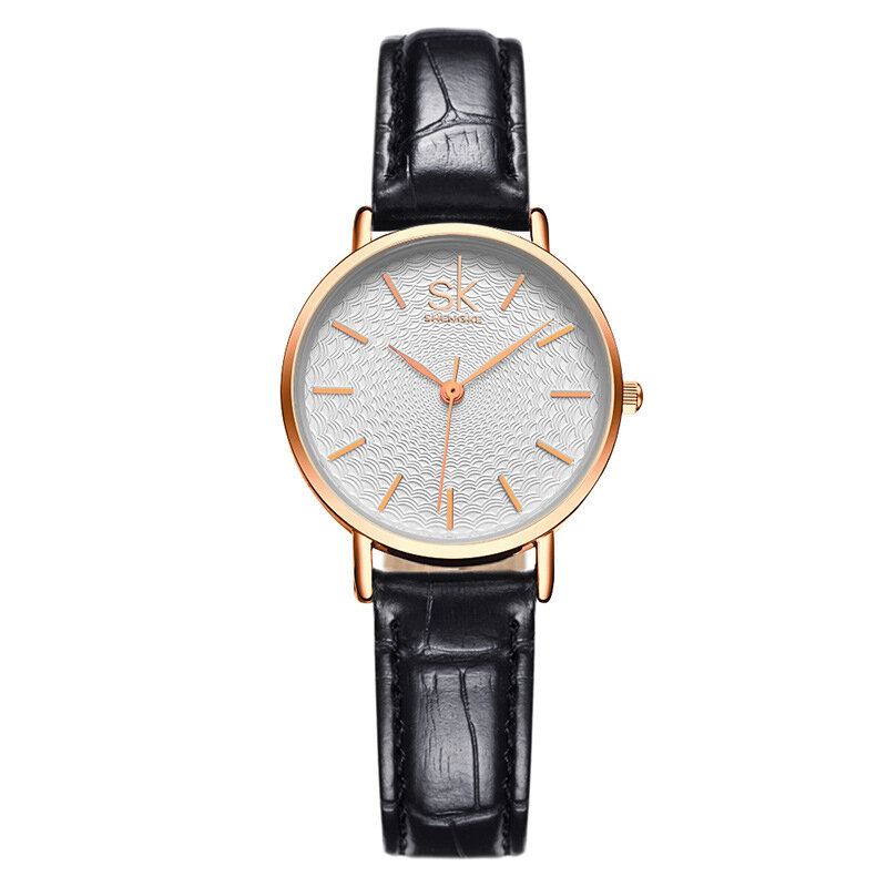 Casual Stijl Ultradun Dames Polshorloge Mesh Stalen Band Quartz Horloge