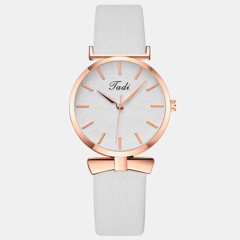 Fashion Casual Elegante Dames Horloges Lederen Band Wijzerplaat Rose Goud Pols Legering Kwarts Horloge