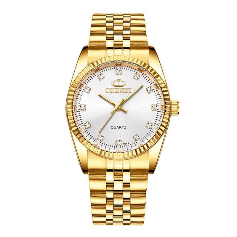 Mode Heren Dames Quartz Horloge Eenvoudig Waterdicht Roestvrij Stalen Band Paar Horloge
