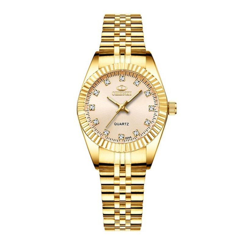 Mode Heren Dames Quartz Horloge Eenvoudig Waterdicht Roestvrij Stalen Band Paar Horloge