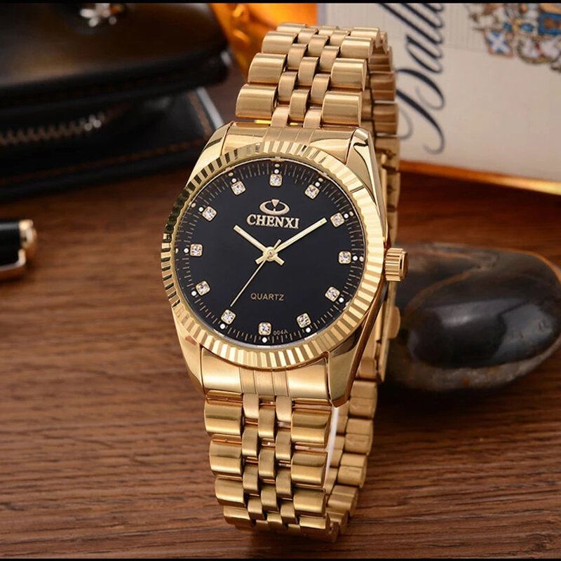 Mode Heren Dames Quartz Horloge Eenvoudig Waterdicht Roestvrij Stalen Band Paar Horloge