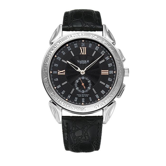 Mode Kleine Wijzerplaat Zakelijke Stijl Heren Waterdichte Lederen Band Quartz Horloge