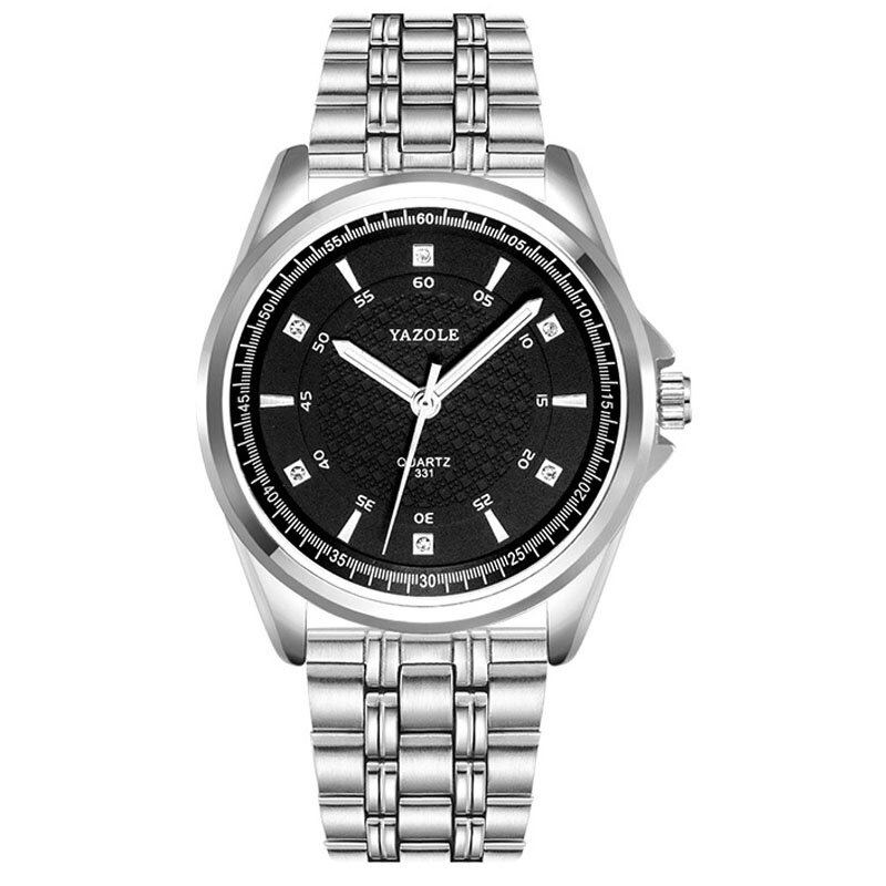 Mode Zakelijke Mannen Horloge Lichtgevende Pointers Leven Waterdicht Roestvrij Stalen Band Mannelijke Quartz Horloge
