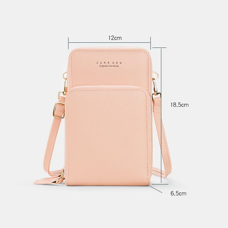 Dames 5 Kaartsleuven 6.3 Inch Telefoontas Stevige Crossbody Tas