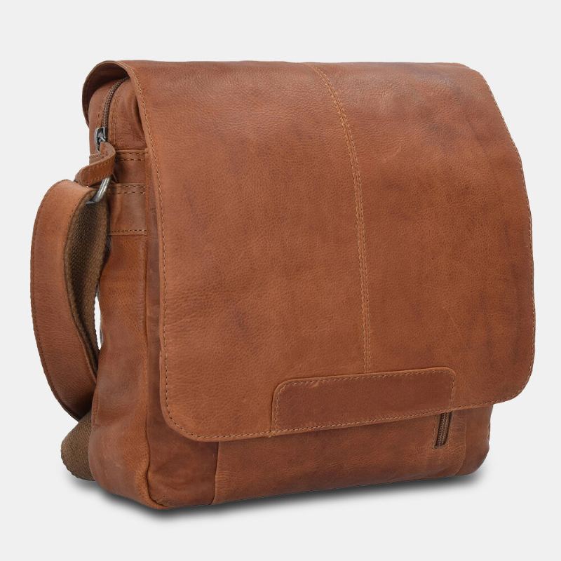 Ekphero Heren Vintage Flap Design Crossbody Bag Sling Bag Met Grote Capaciteit