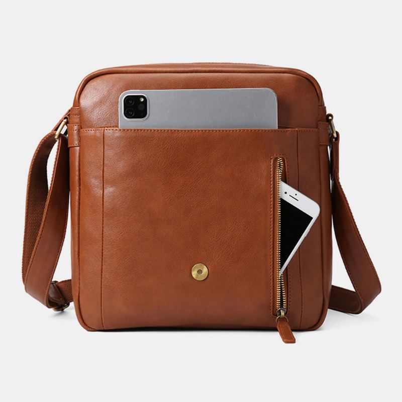 Ekphero Heren Vintage Flap Design Crossbody Bag Sling Bag Met Grote Capaciteit