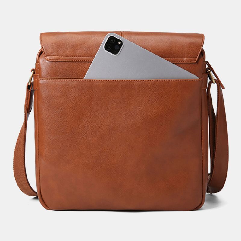 Ekphero Heren Vintage Flap Design Crossbody Bag Sling Bag Met Grote Capaciteit