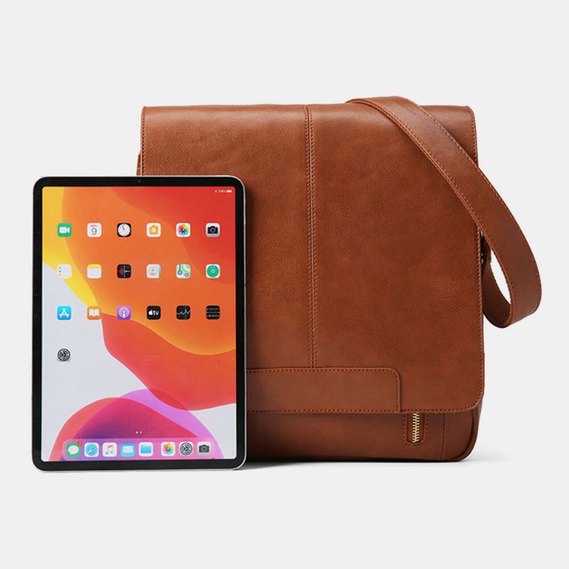 Ekphero Heren Vintage Flap Design Crossbody Bag Sling Bag Met Grote Capaciteit