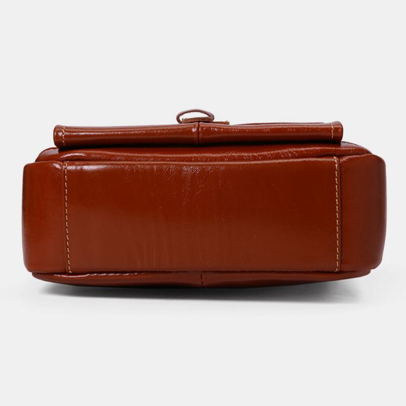 Mannen Echt Leer Grote Capaciteit Vintage Zakelijke Crossbody Tas Schoudertas