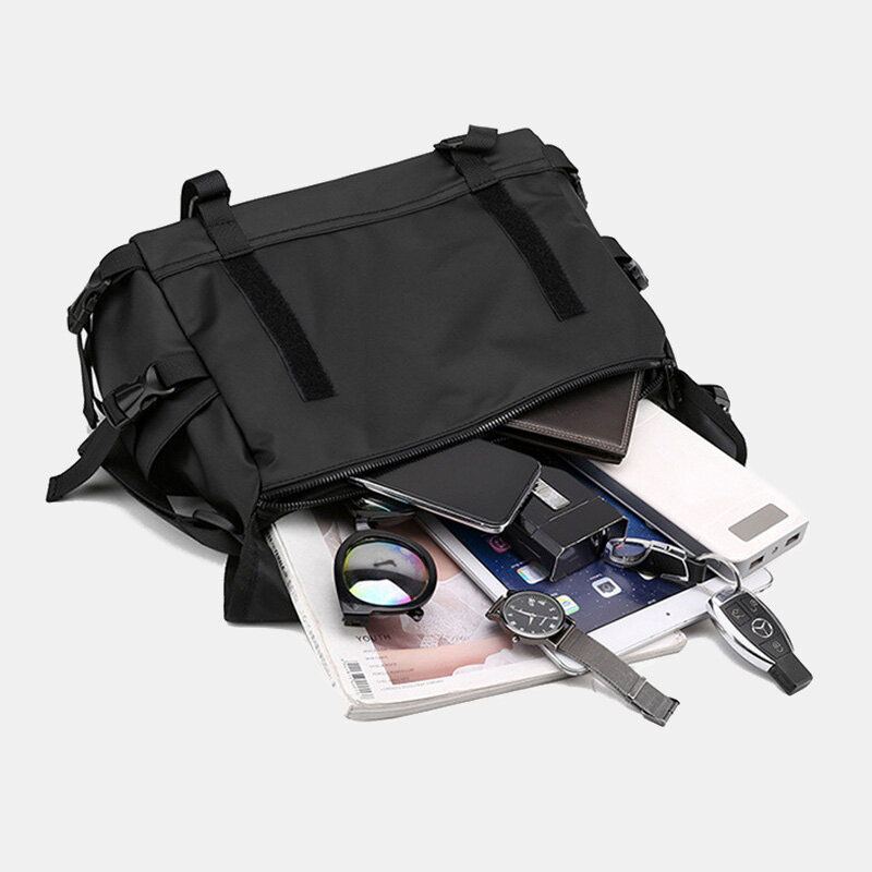 Unisex Grote Capaciteit Back Anti-diefstal Zak Crossbody Tassen Minimalistische Gesp Nylon Messenger Bag Schoudertas
