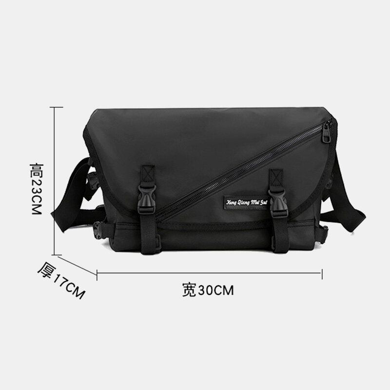 Unisex Grote Capaciteit Back Anti-diefstal Zak Crossbody Tassen Minimalistische Gesp Nylon Messenger Bag Schoudertas