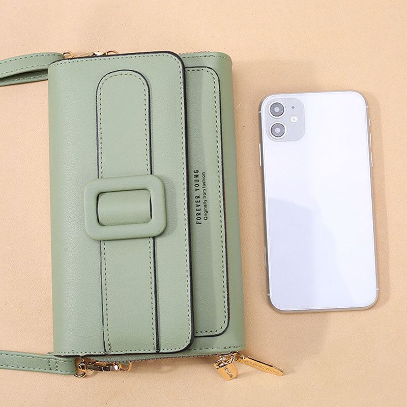 Vrouwen All-match Nepbont Dubbele Rits Zakken Crossbody Tas Grote Capaciteit Multi-zakken Telefoon Tas Portemonnee