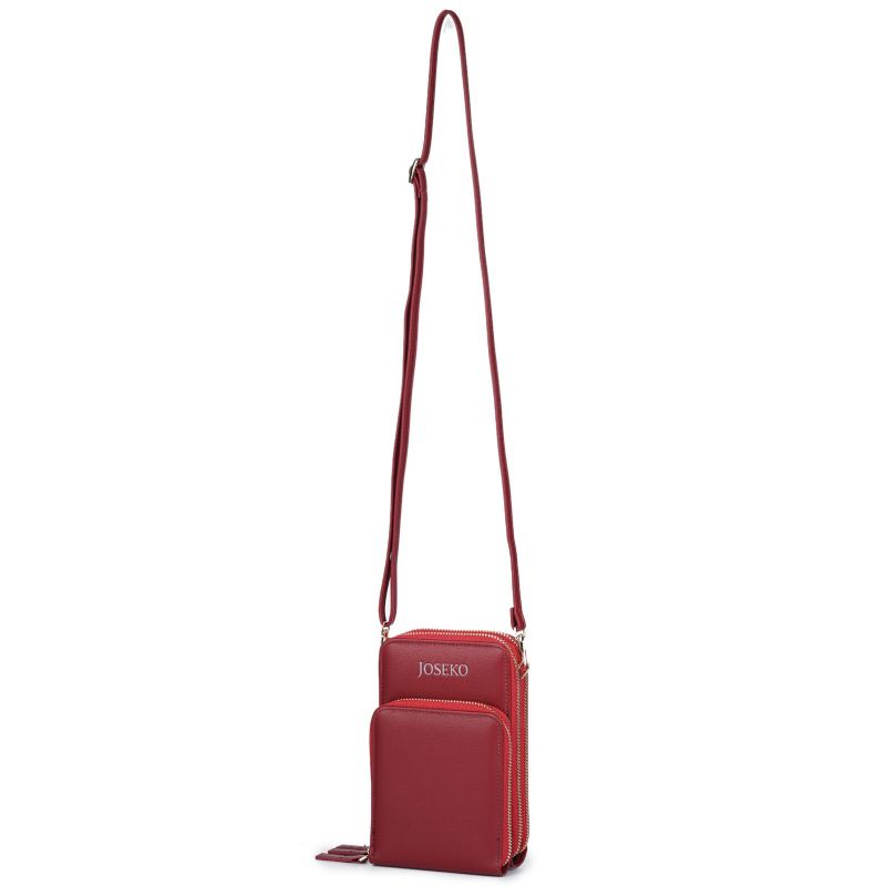 Vrouwen Kunstleer Casual Grote Capaciteit Crossbody Tas Verstelbare Bandjes Mobiele Telefoon Tas