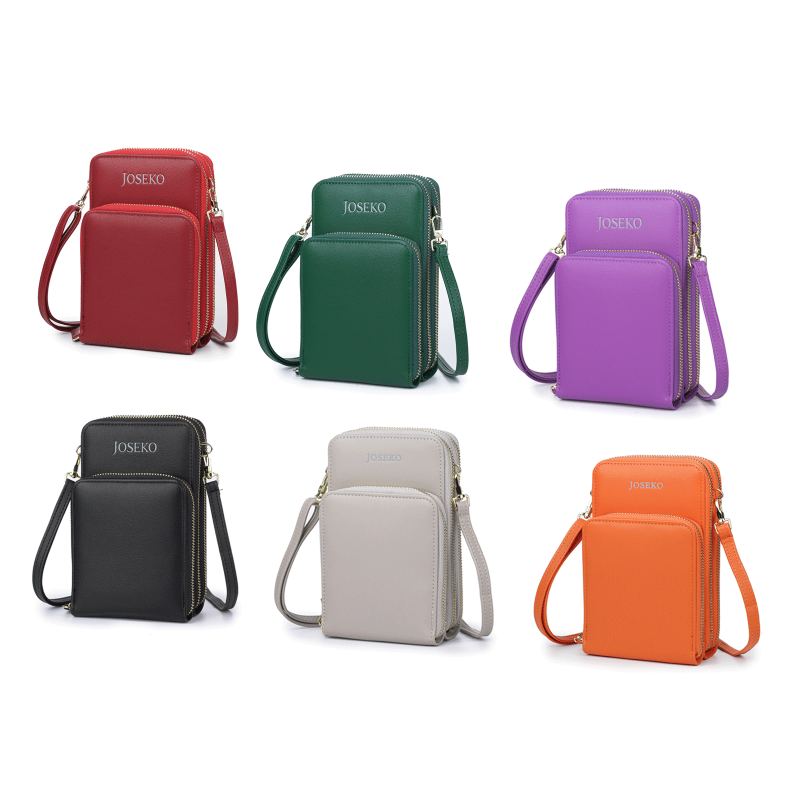 Vrouwen Kunstleer Casual Grote Capaciteit Crossbody Tas Verstelbare Bandjes Mobiele Telefoon Tas