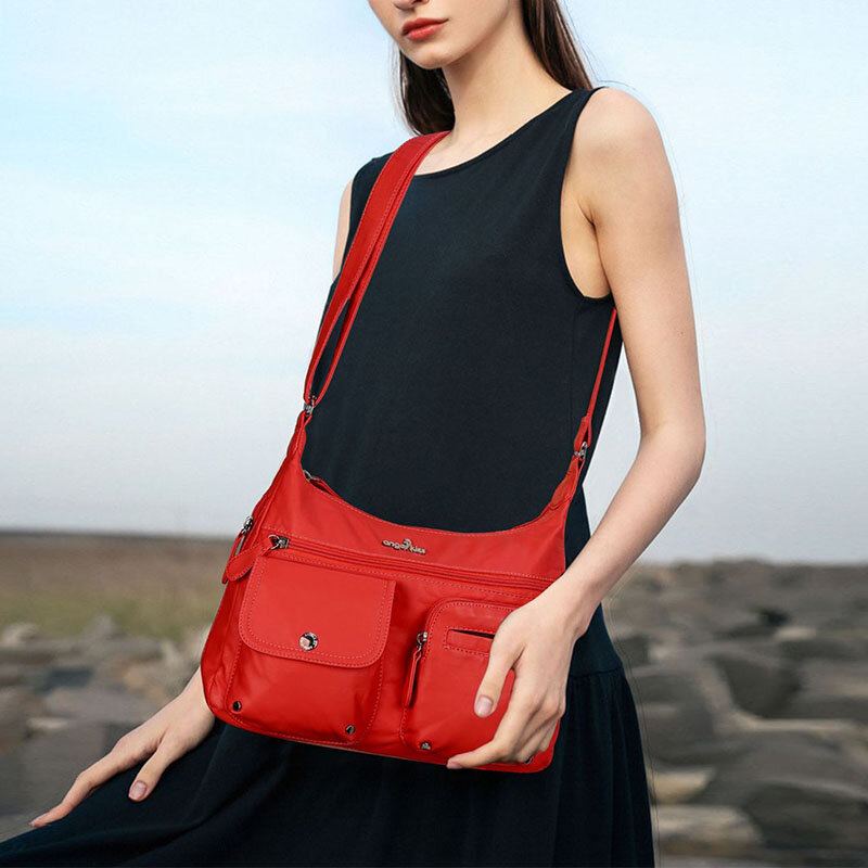 Vrouwen Multifunctionele Kunstleer Crossbody Schoudertas