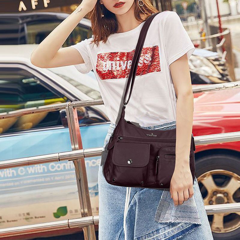 Vrouwen Multifunctionele Kunstleer Crossbody Schoudertas