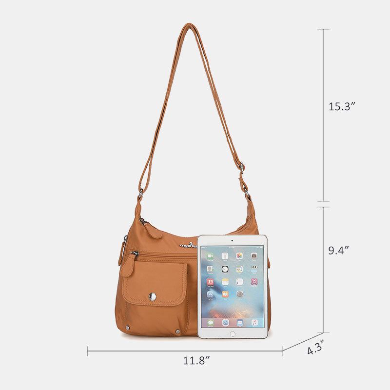 Vrouwen Multifunctionele Kunstleer Crossbody Schoudertas