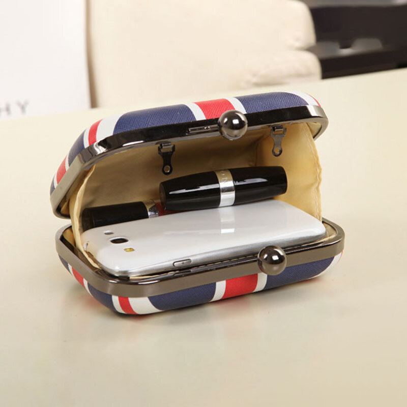 Vrouwen Pu Lederen Vlag Patroon Gedrukt Mode Crossbody Tas Clutch Bag