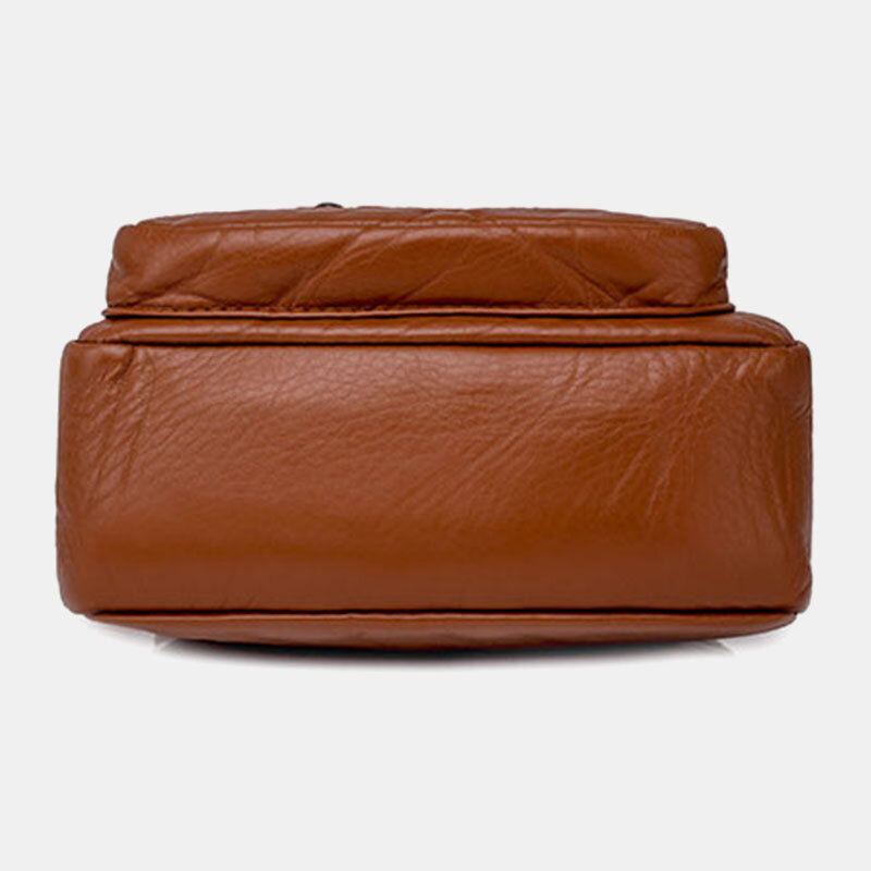 Vrouwen Pu Leer Draagbare Grote Capaciteit Oortelefoon Gat Crossbody Tassen Schoudertas Borsttas