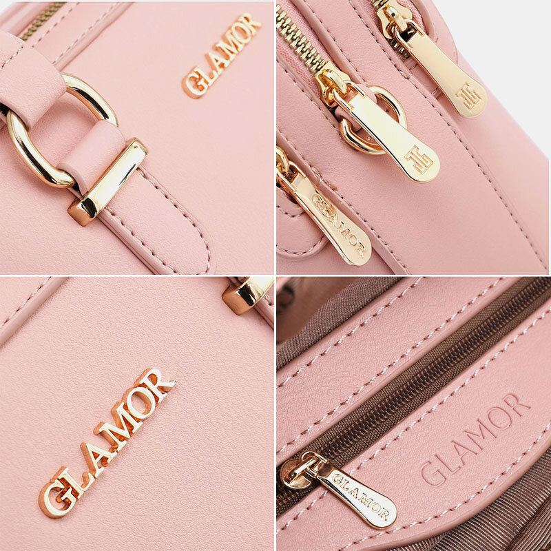 Vrouwen Pu-leer Multi-compartiment Crossbody Tassen Handtas Schoudertas Met Grote Capaciteit