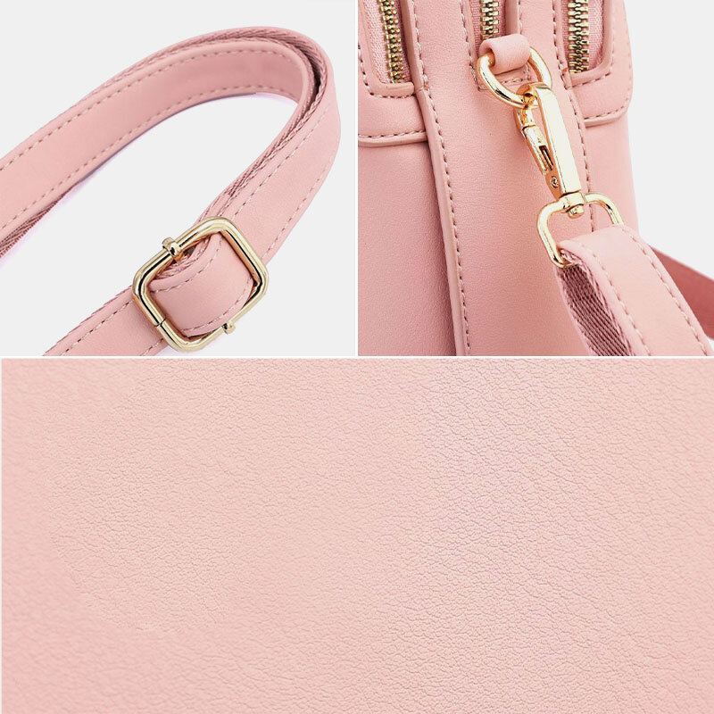 Vrouwen Pu-leer Multi-compartiment Crossbody Tassen Handtas Schoudertas Met Grote Capaciteit