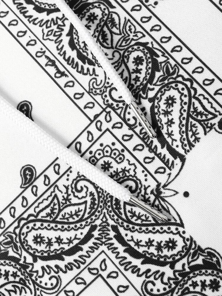 Heren Paisley Retro Etnisch Contrast Hooded Sweatshirt Kangoeroezakken Hooded Sweatshirt
