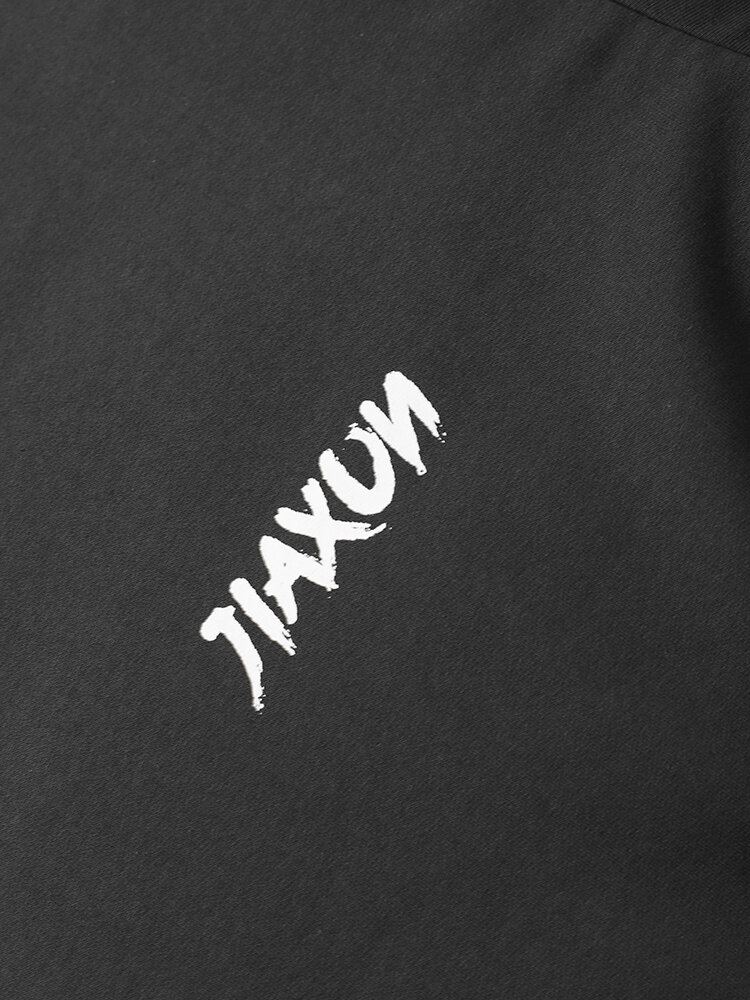 Herentrui Patchwork Letter Gedrukte Zwart-witte Sweatshirts