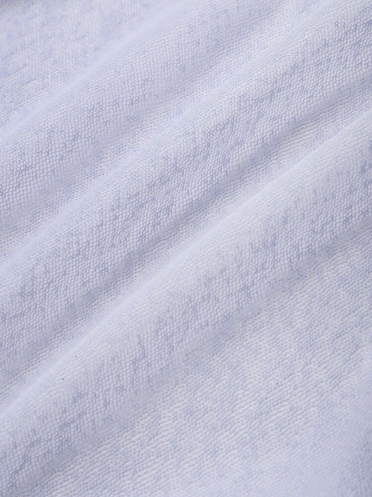 Heren T-shirts Met Contrasterend Mesh En Ronde Hals Dunne Korte Mouwen